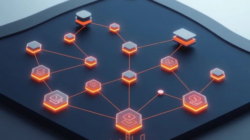 A digital representation of security patches being applied to various server infrastructure nodes.