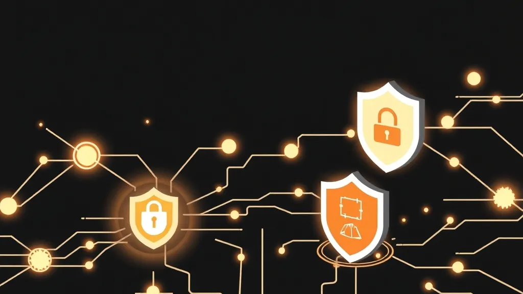 Digital network security visualization representing remote access control and software repository integrity.