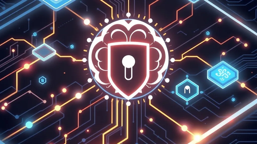 Digital abstract visualization representing network security layers and vulnerability assessment.