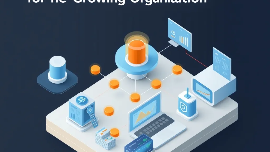 Abstract technical conceptual illustration of digital security risk management workflow for growing enterprises