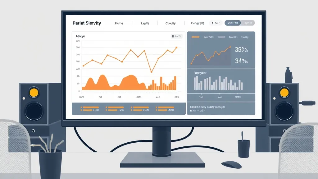 Professional dashboard monitoring network performance metrics with clear alert thresholds in an IT control room.