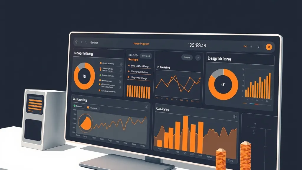 Technical monitoring dashboard displaying system performance metrics for enterprise software operations.